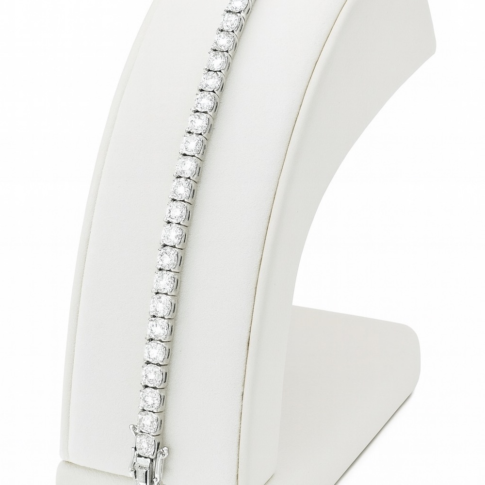 Stamped 925 Sterling Silver Tennis Bracelet